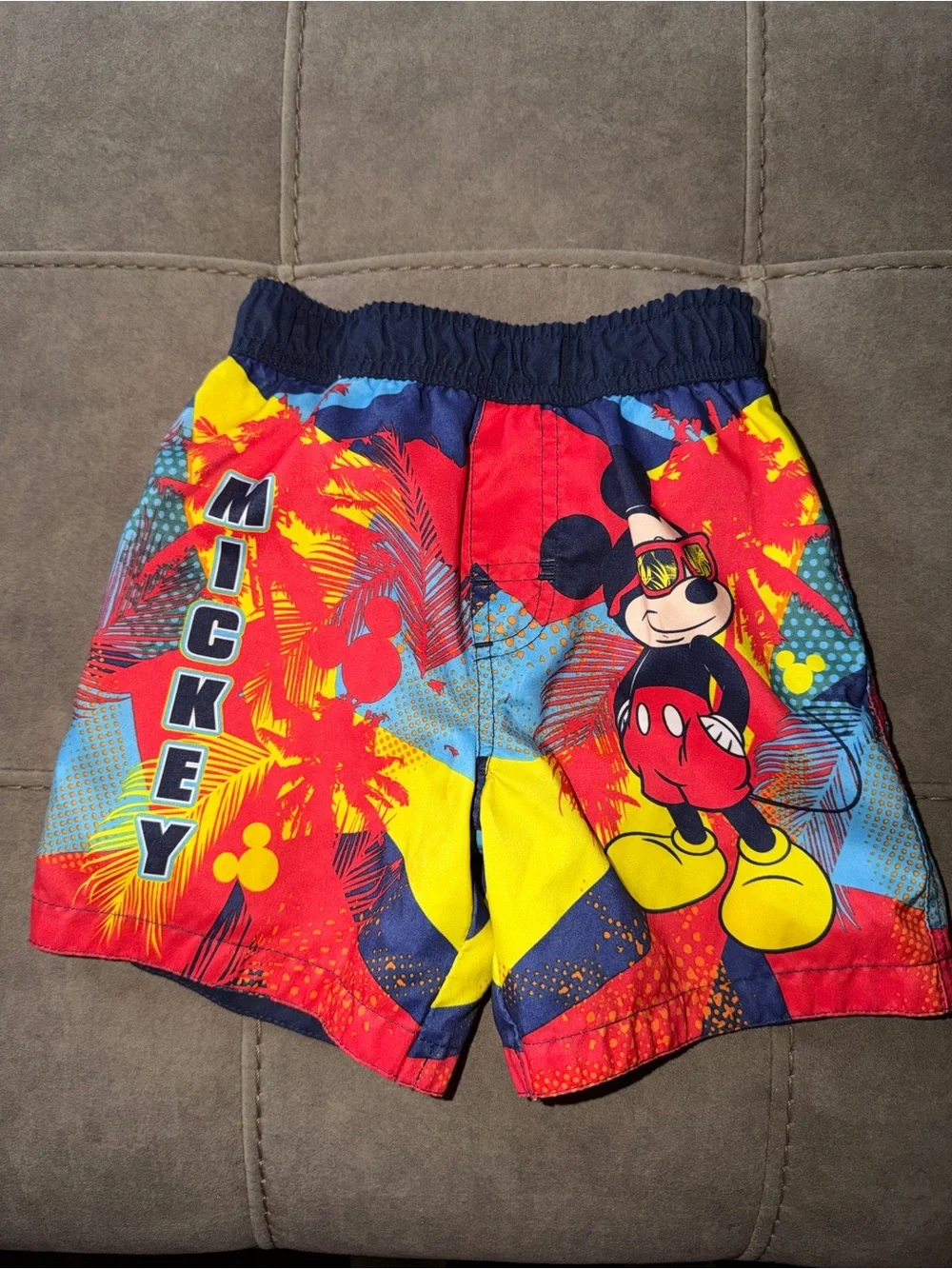 Disney Baby Mickey Mouse Swim Trunks Boys 18M Tropical